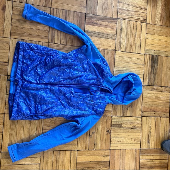 Women’s Outdoor Research Blue Deviator Hoody Fleece Running Jacket - Size L - Picture 3 of 10